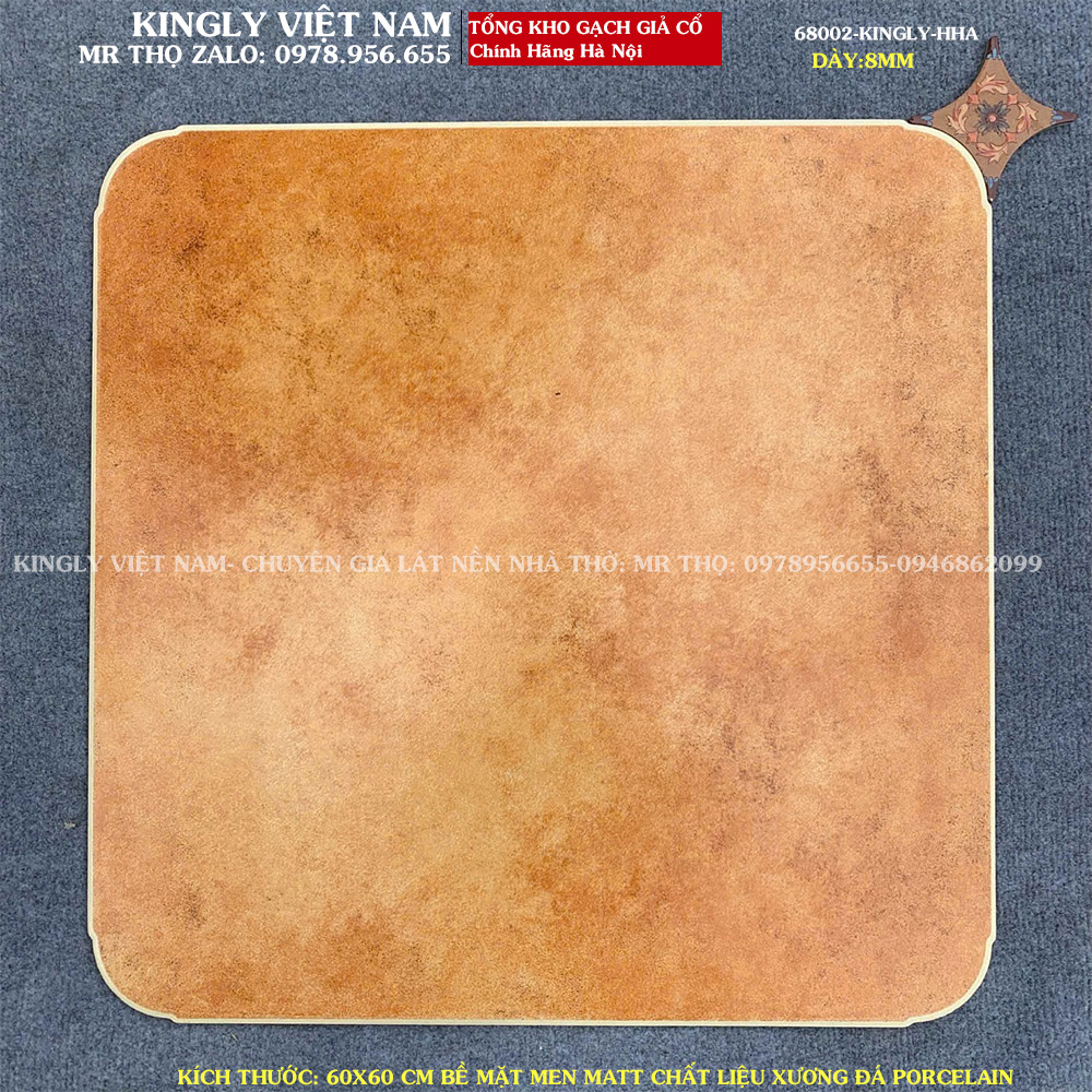 Gạch giả cổ lát nền nhân rời 60x60 68002
